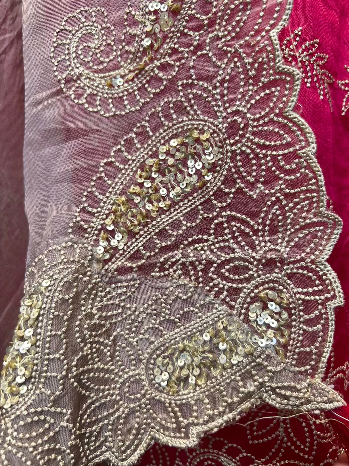 Nayab Organza Suit (Pink)