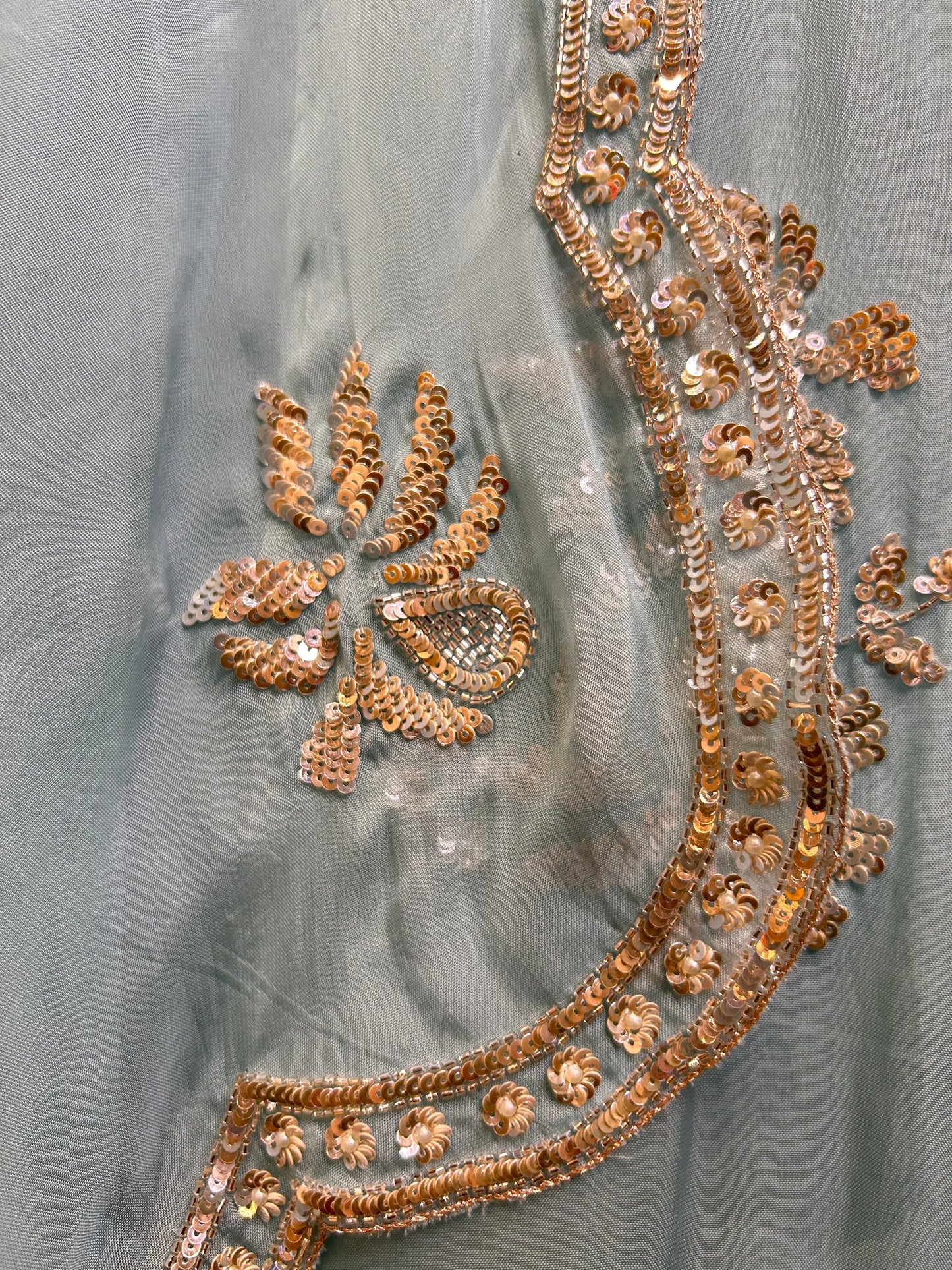 Zeba Organza Suit (Blue)