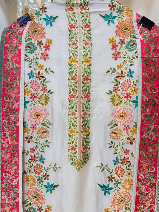 Sahira Katan Banarasi Suit (Ivory)