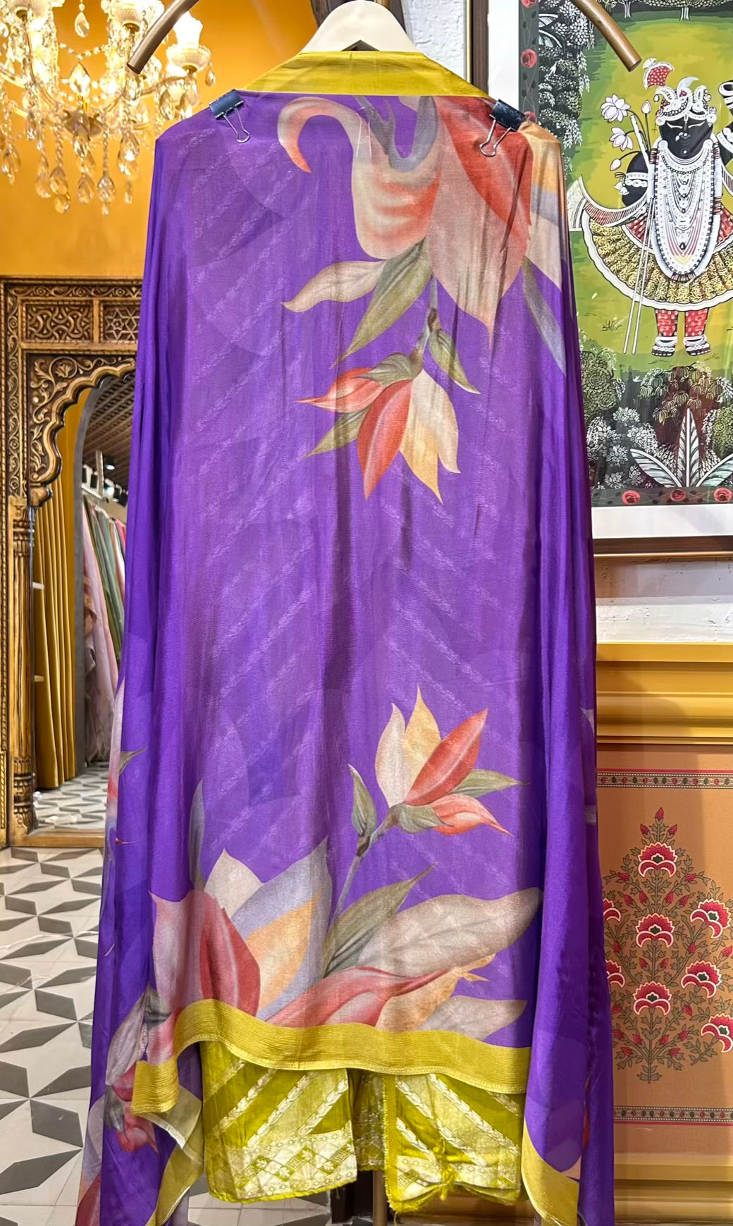 Zaheen Silk Suit (Purple)