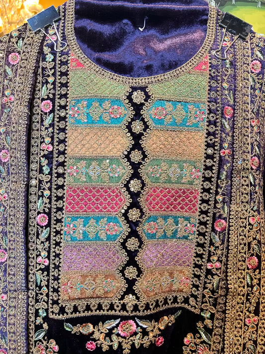 Ferozara Velvet Suit (Purple)