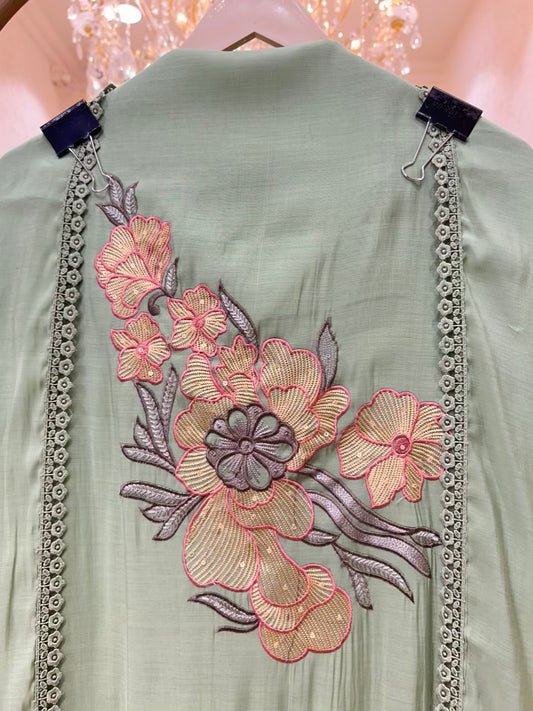 Elmyra Sequin Resham Chanderi Suit