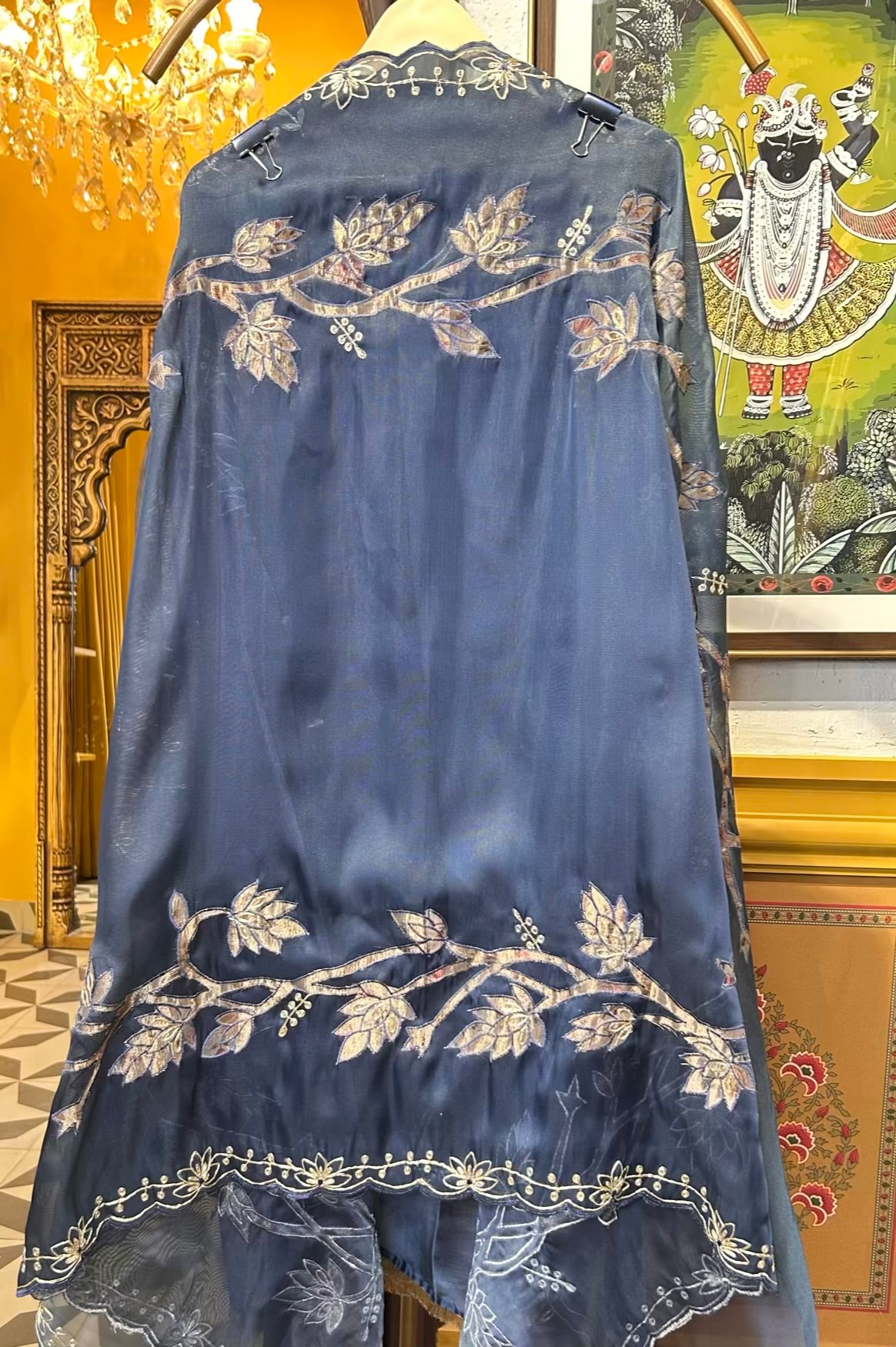 Tavira Organza Suit (Peacock Blue)