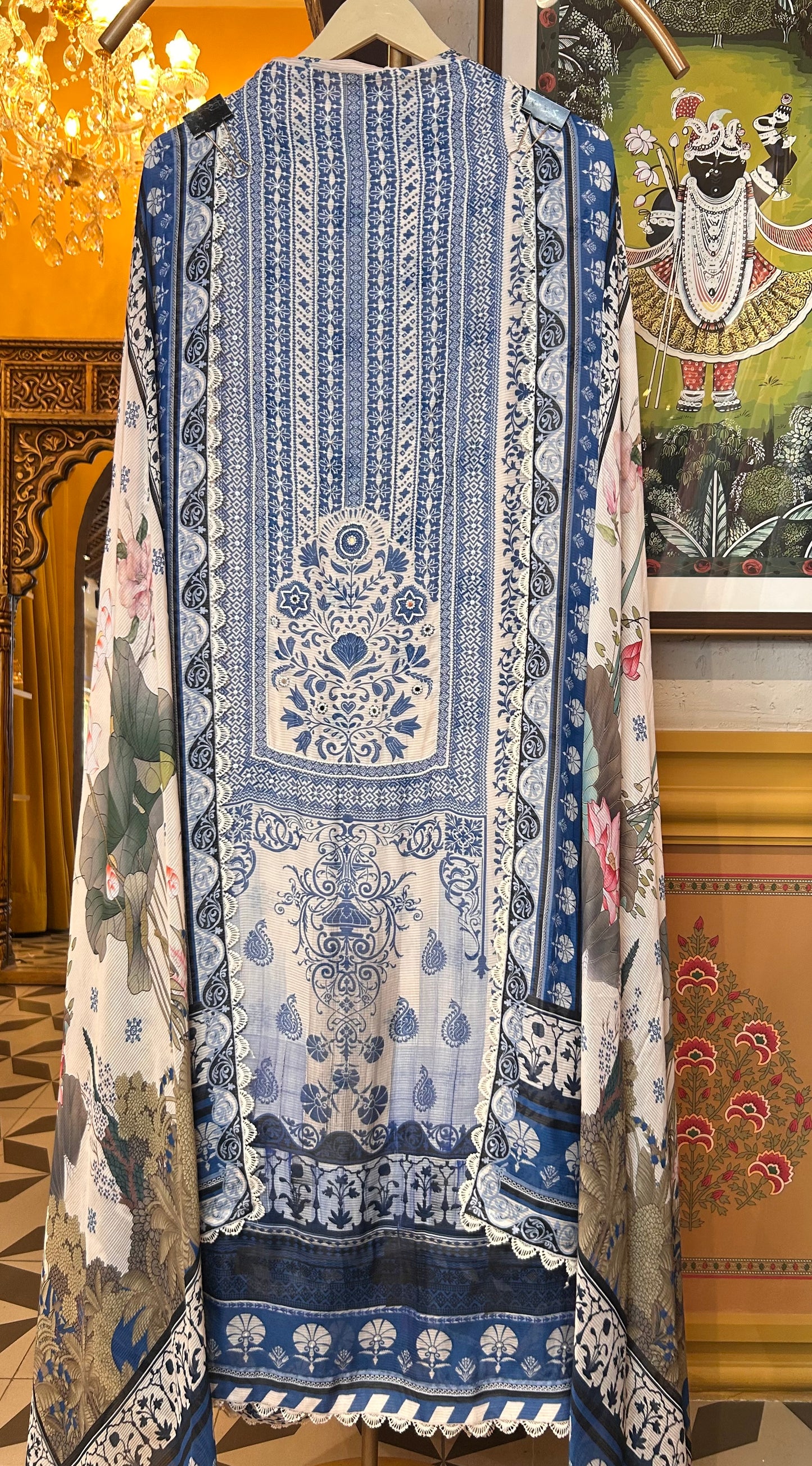 Amoli Mul Cotton Suit (Blue)