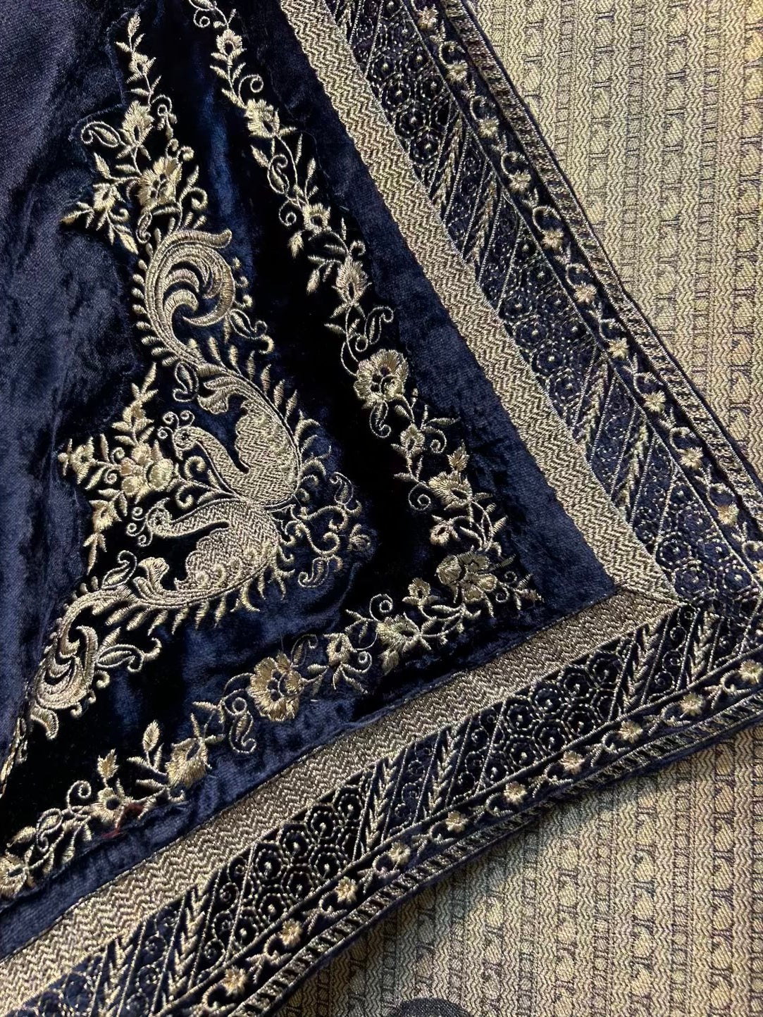 Ruhsana Brocade Suit (Blue)