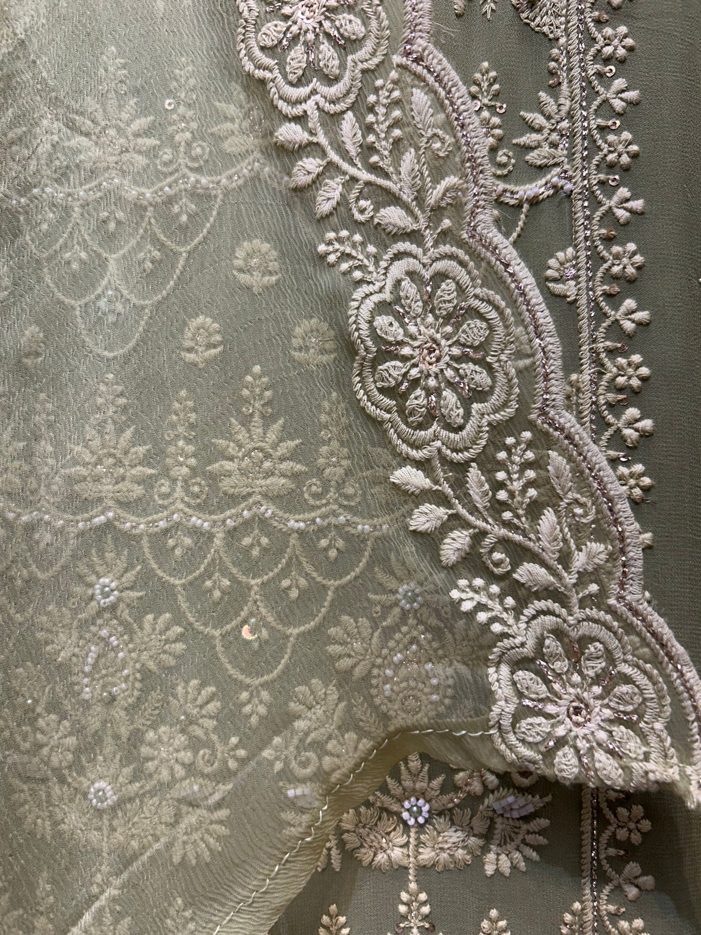 Mehru Georgette Élan Suit (Green)