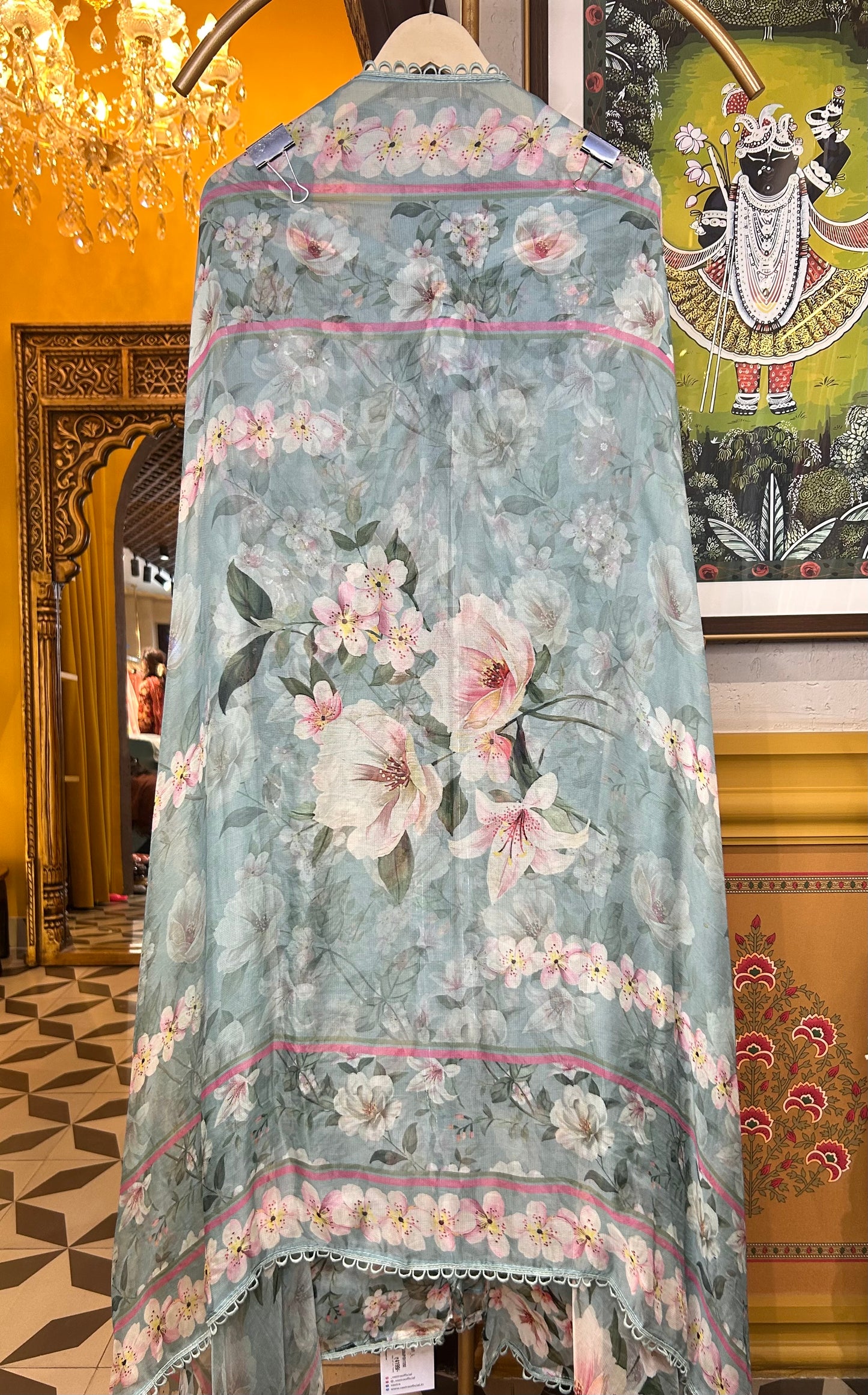 Zahira Organza Suit (Blue)