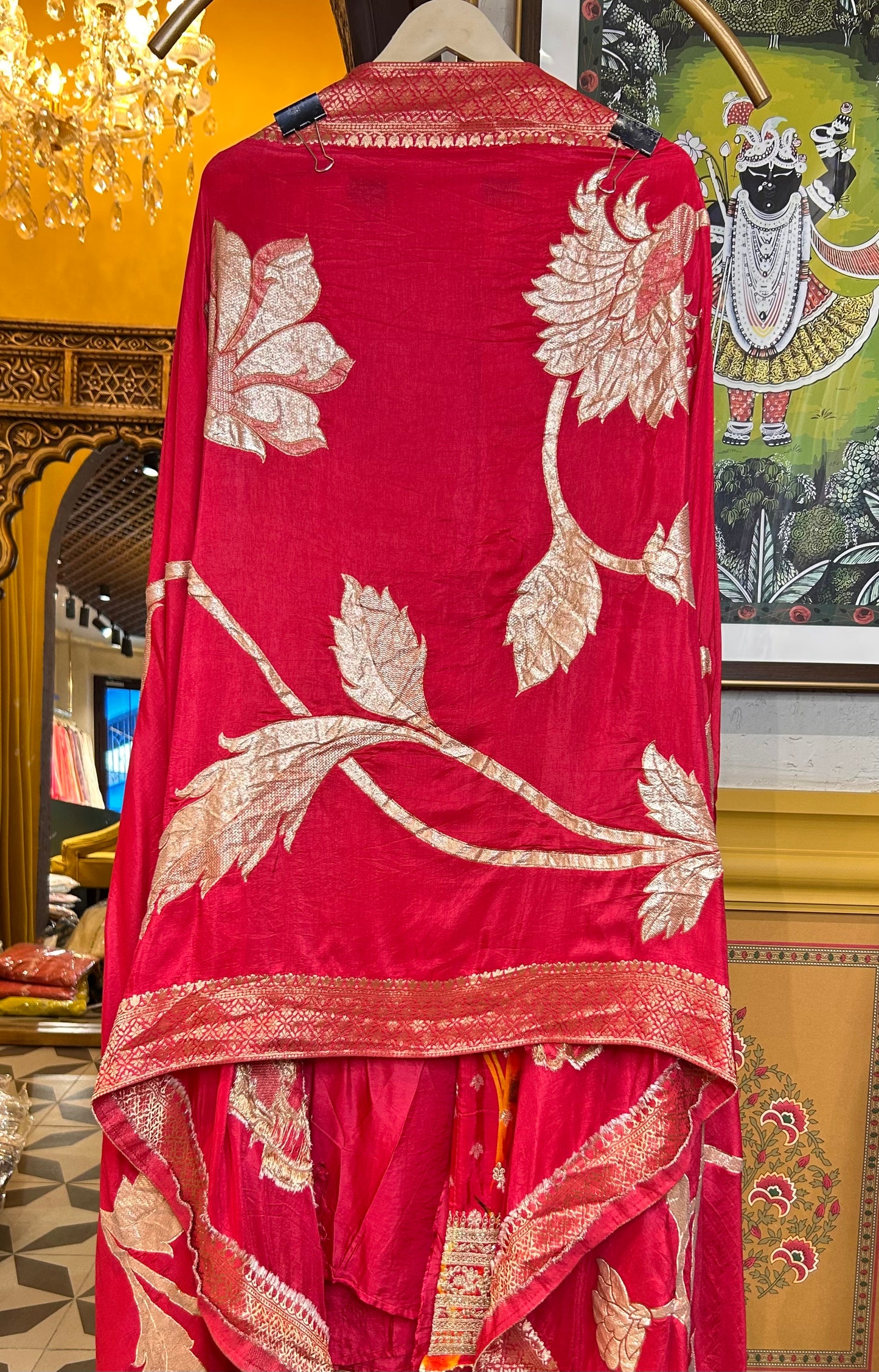 Siyaar Banarasi Suit (Orange)