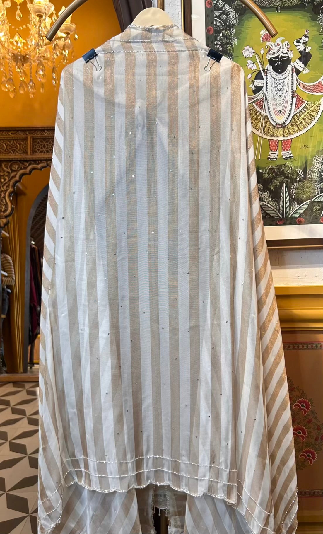 Seranza Organza Suit (Beige)