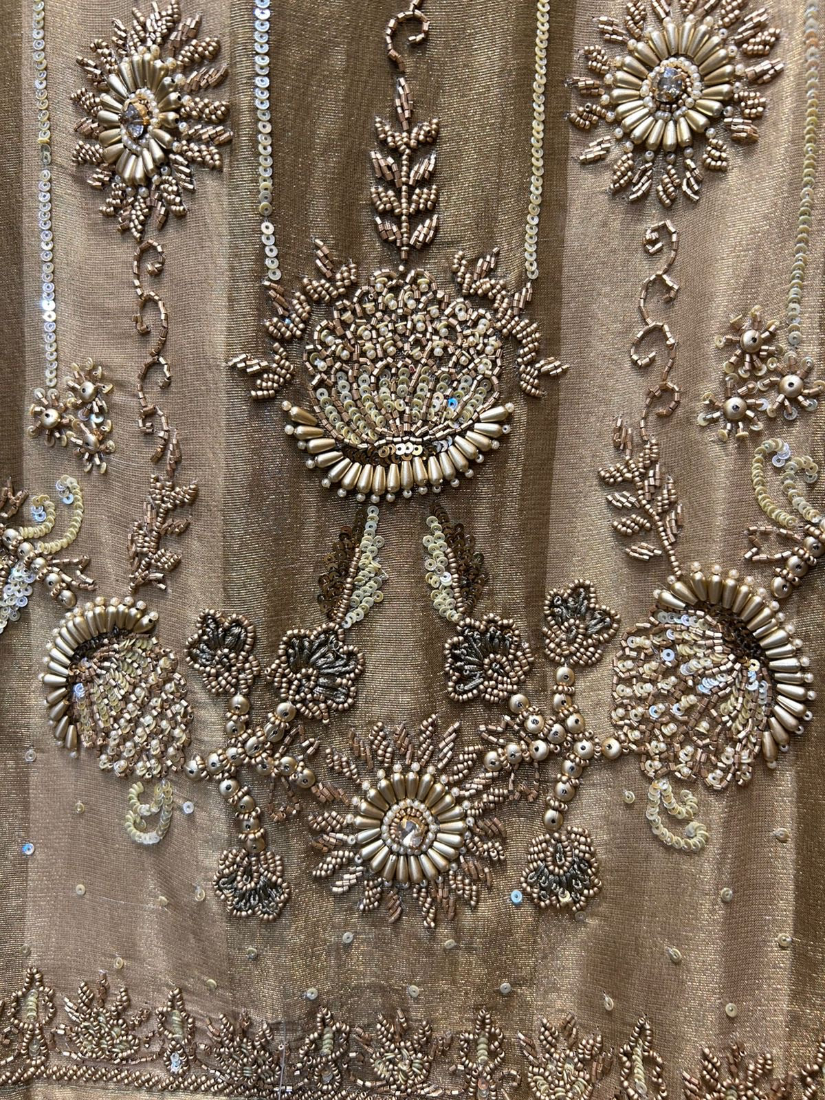 Chaandbaliyaa Organza Suit (Beige)