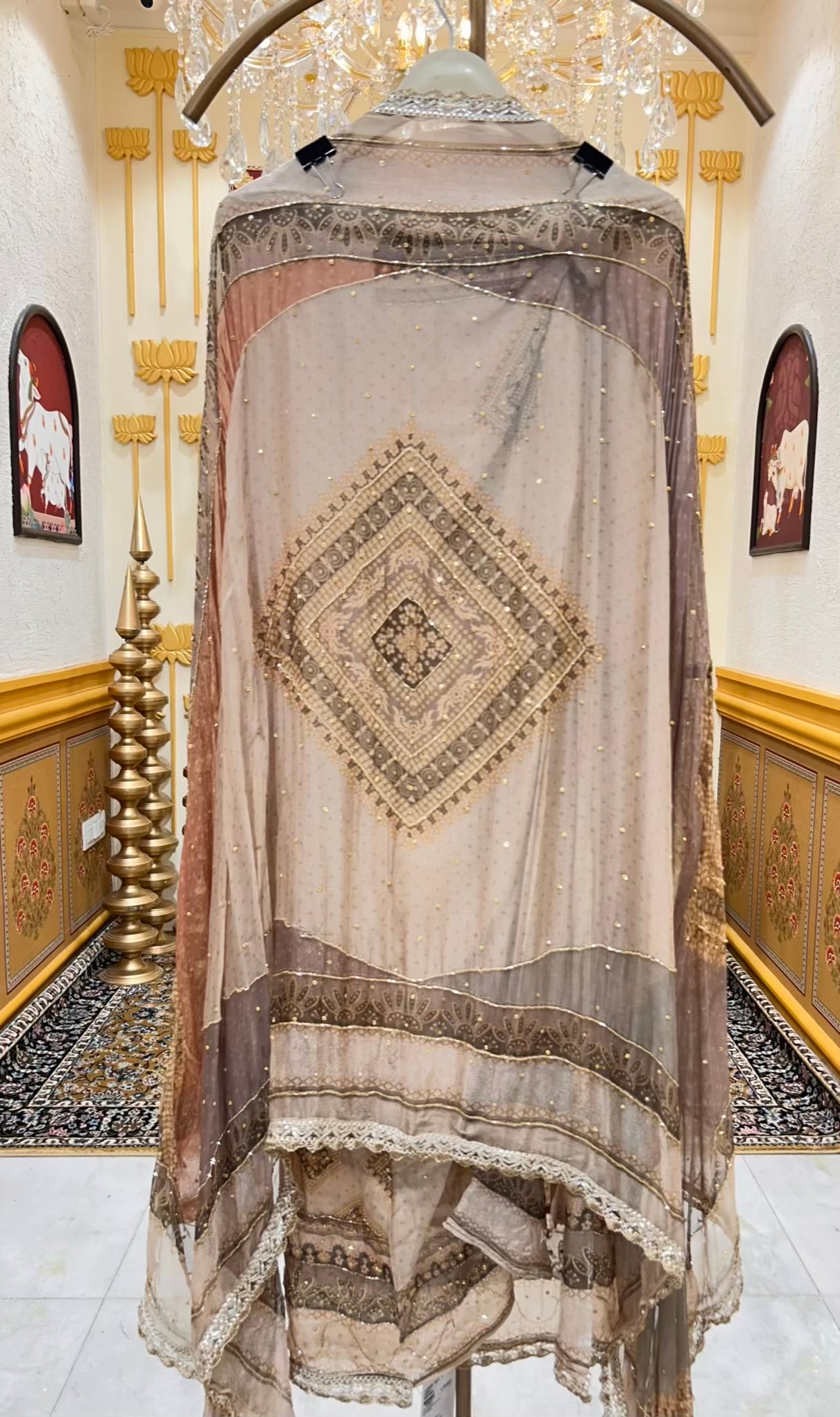 Ishira Lace Veil Suit (Ivory)