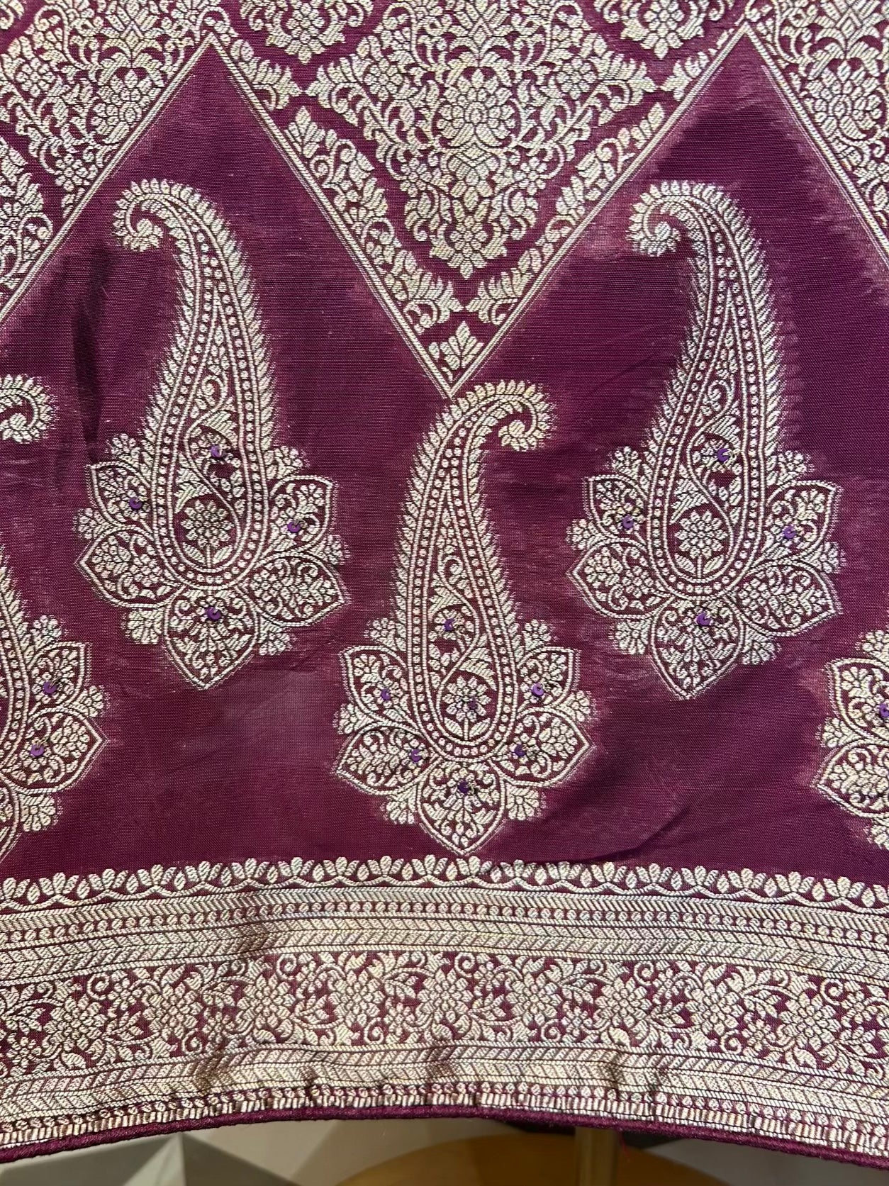 Roopkaar Banarasi Suit (Wine)