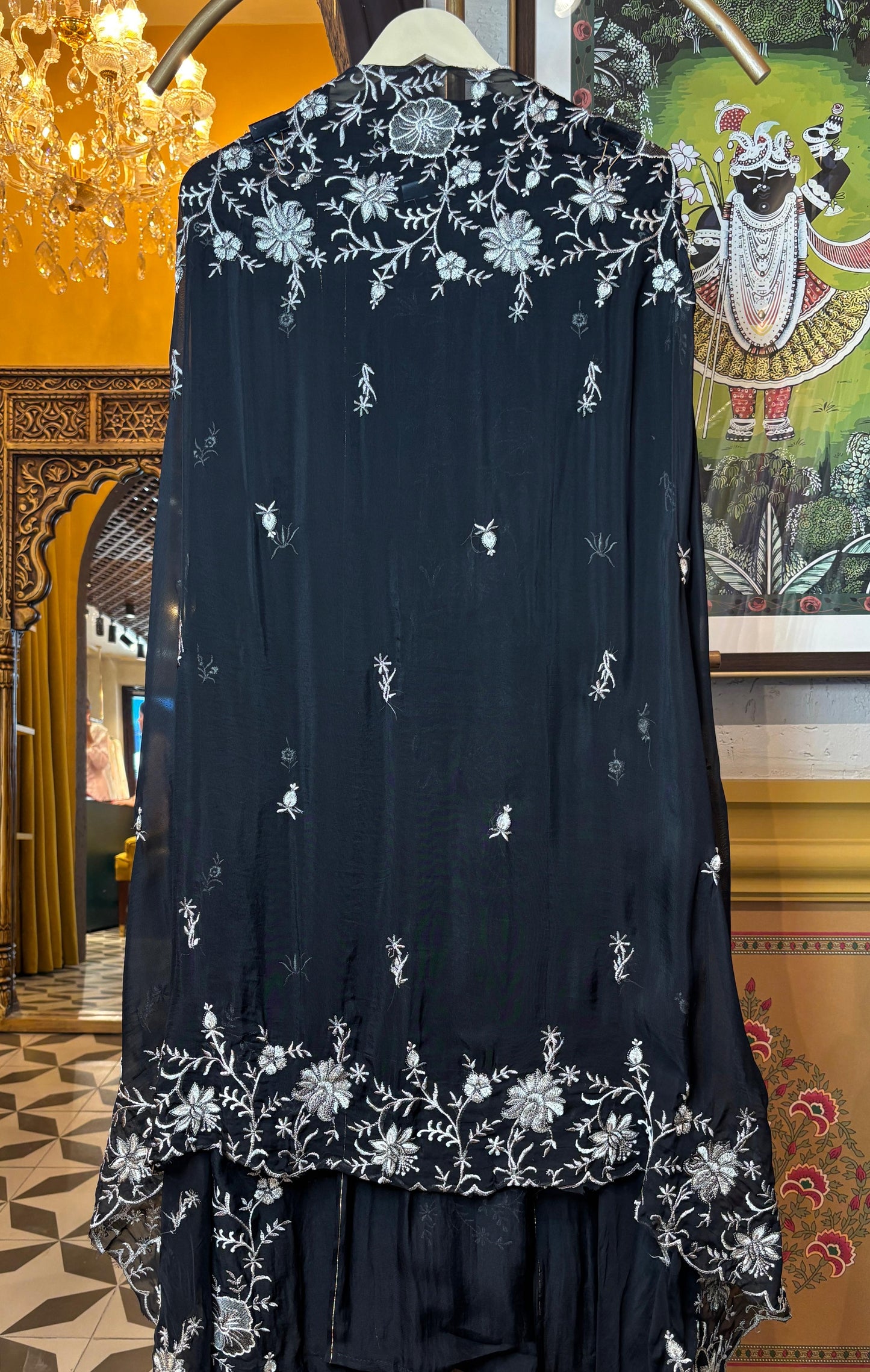 Aarvika Organza Suit (Black)