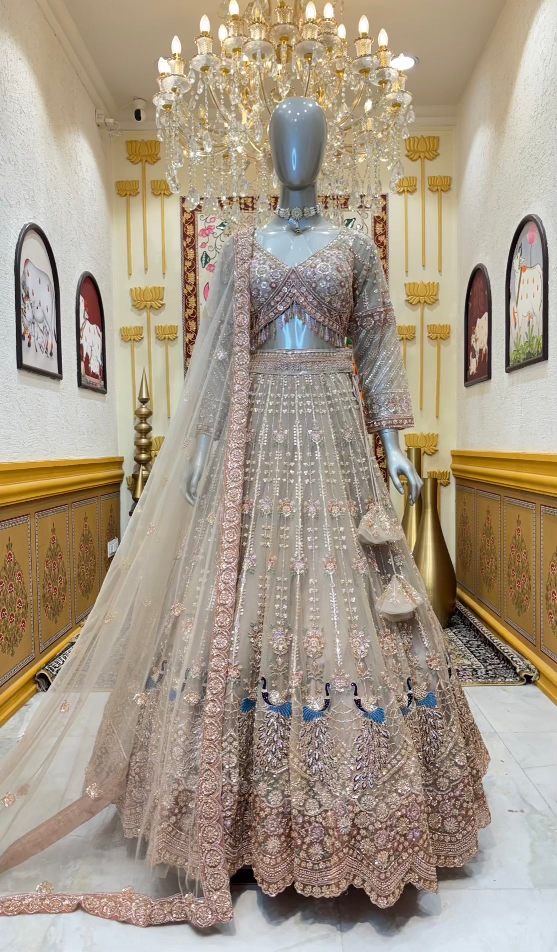Nia Stone Moti Lehenga Set
