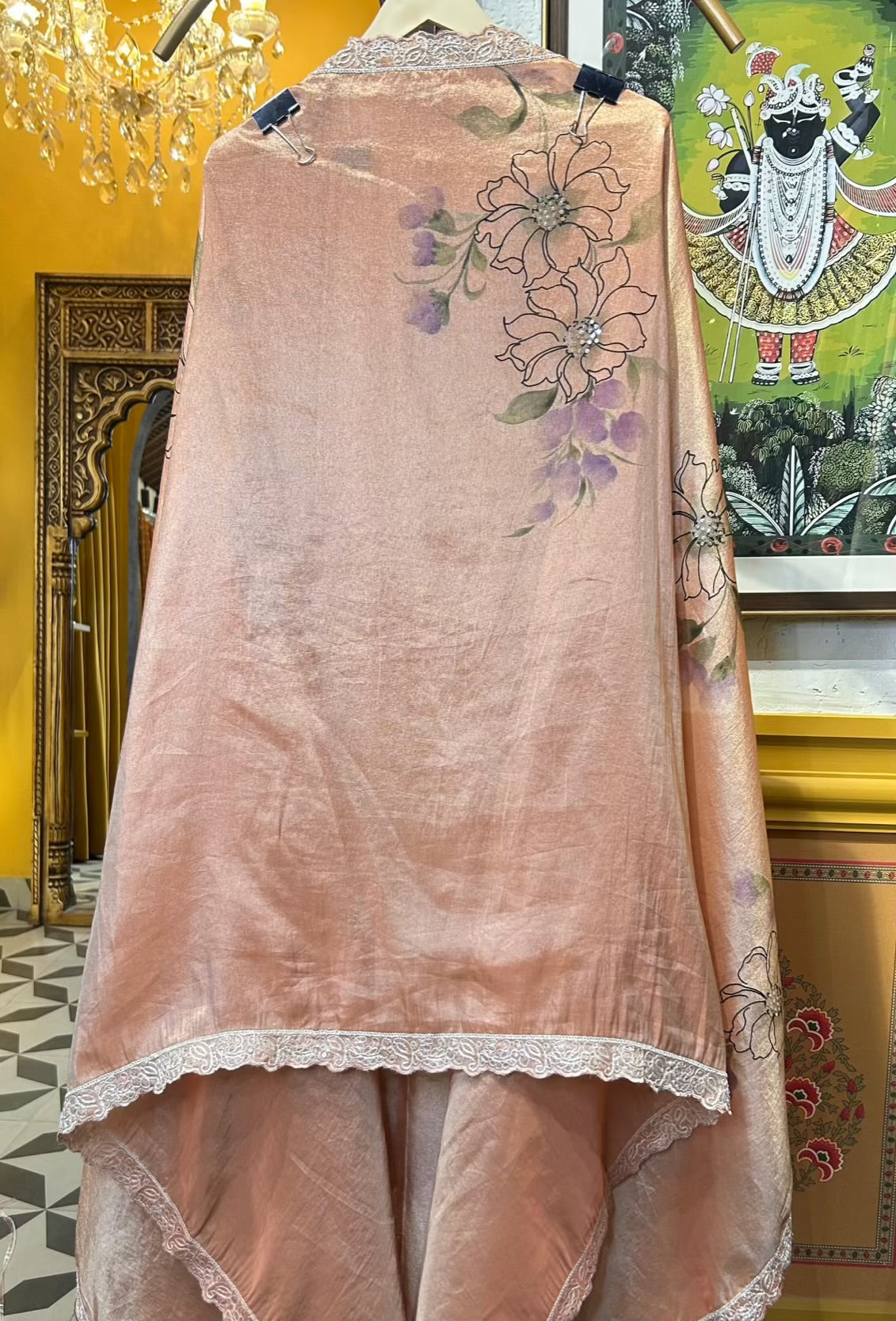 Afsheen Organza Suit (Peach)