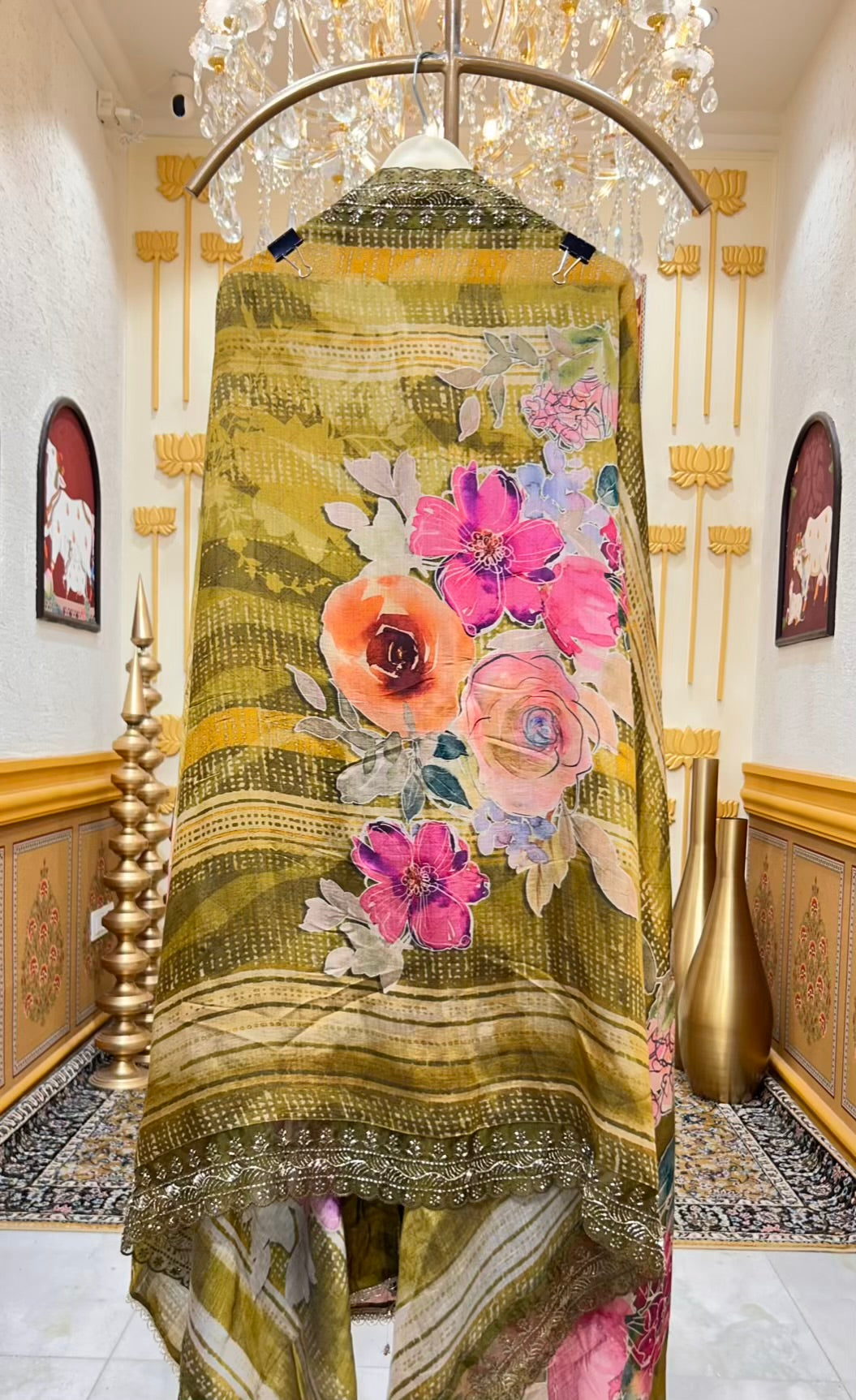 Siyana Artline Suit (Mehendi Green)