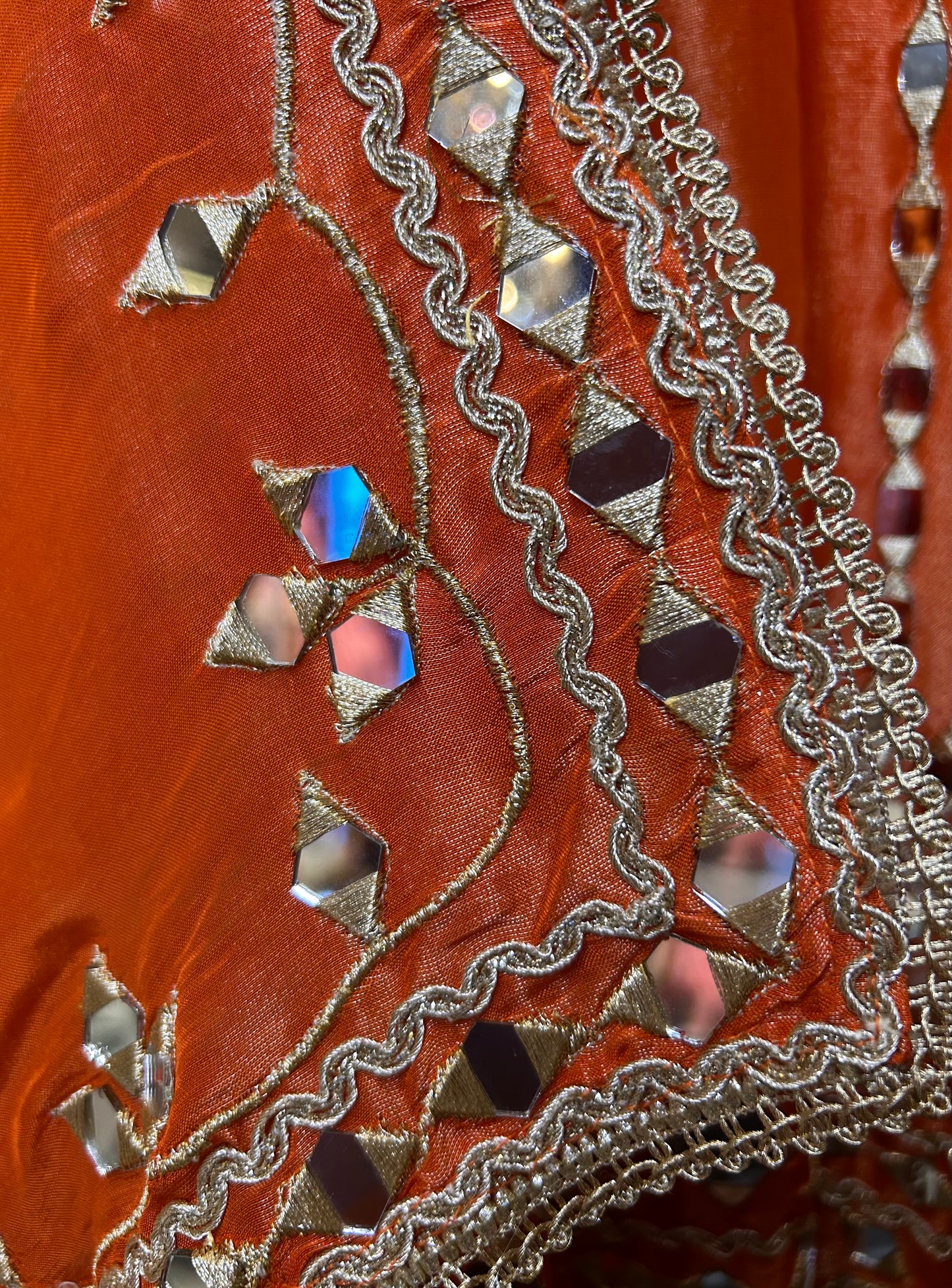 Zarqash Bandhej Suit (Orange)