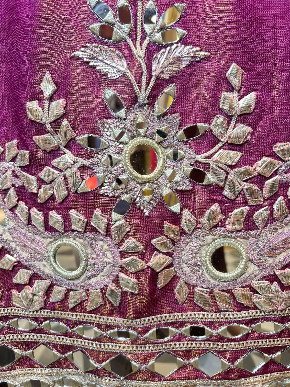 Roshanaé-Noor Organza Suit (Wine)