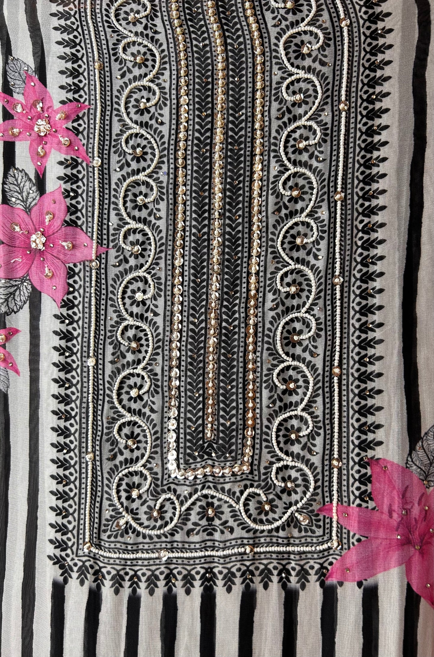 Ziyara Organza Suit (Black)