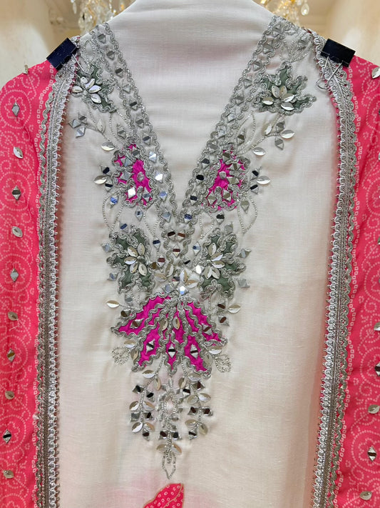 Elmyra Hand Painted Chanderi Suit