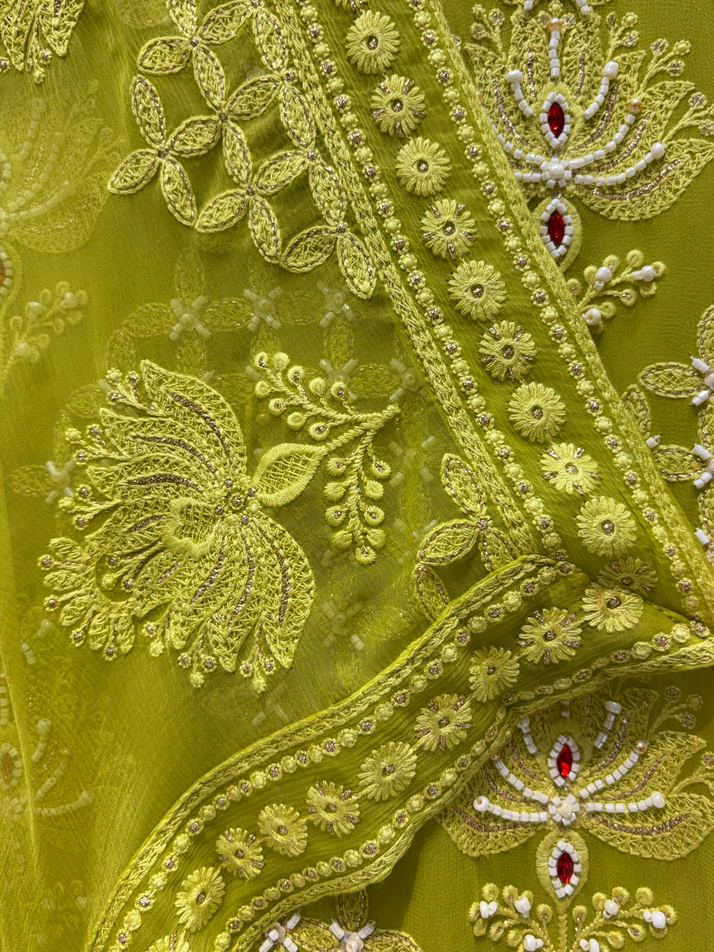 Zehara Handcrafted Chiffon Suit