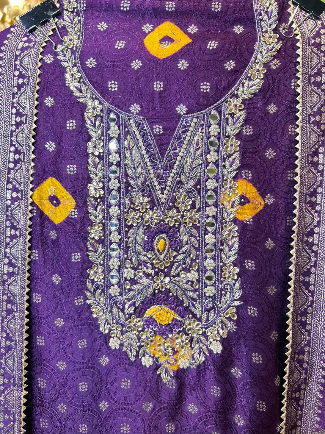 Zarwina Organza Suit (Purple)