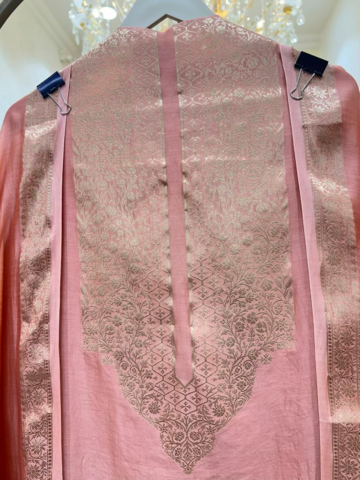 Iraaya Loom Chanderi Grace Suit (Peach)