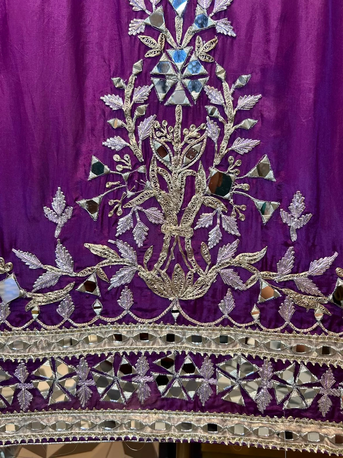 Afsheené-Noor Organza Suit (Purple)