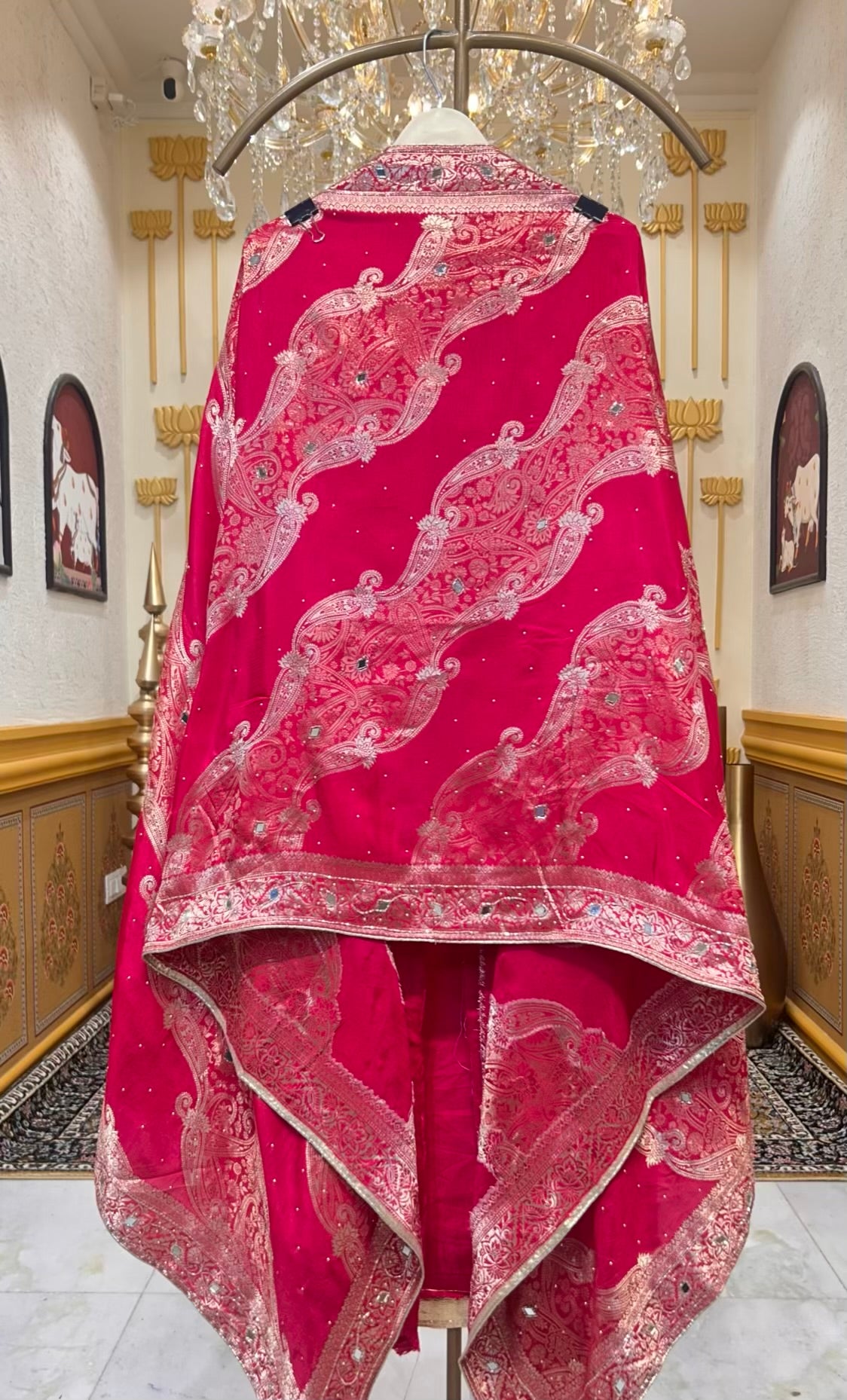 Zayraani Moti Aaina Suit (Magenta)