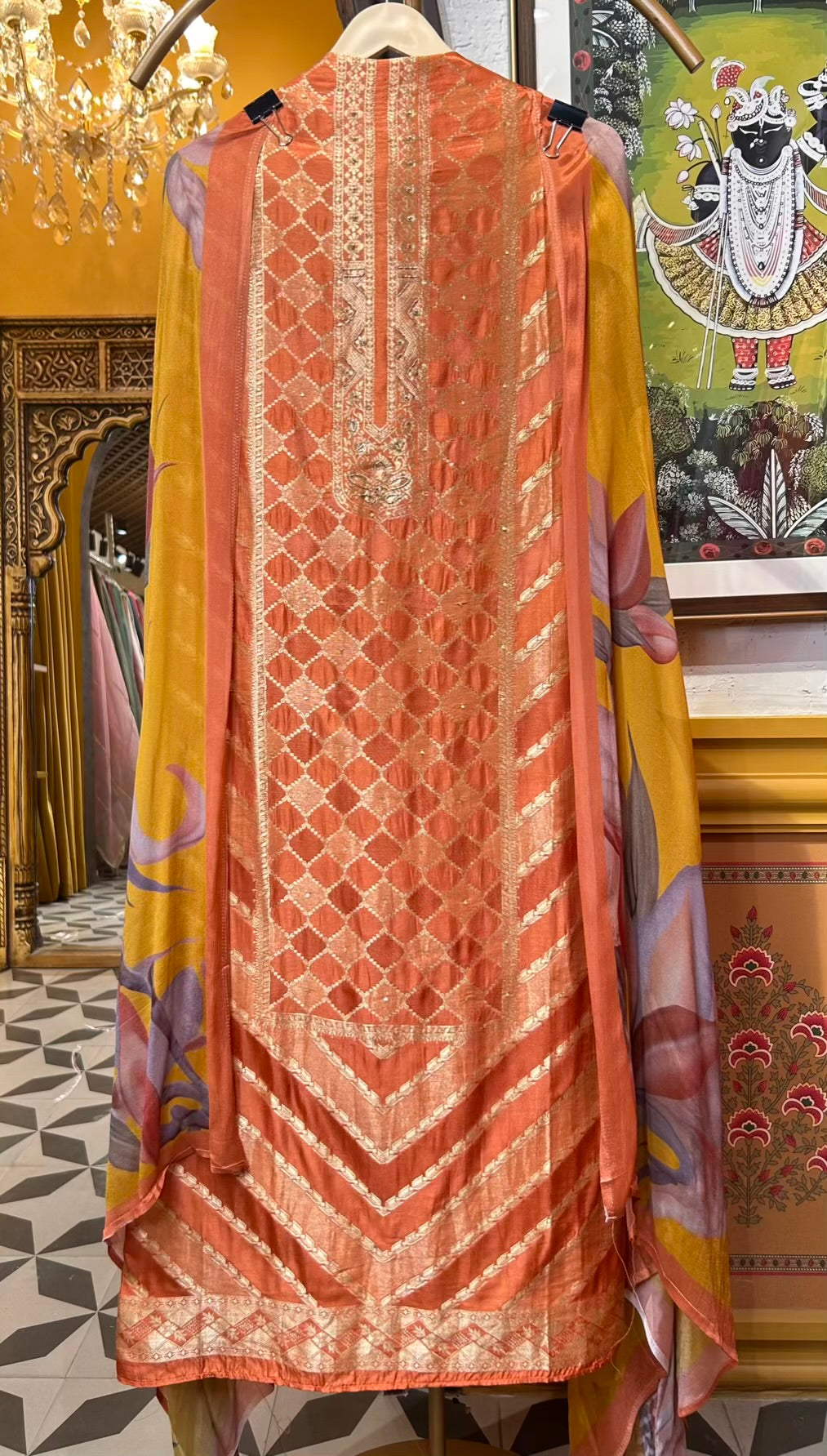 Zaheen Silk Suit (Rust)