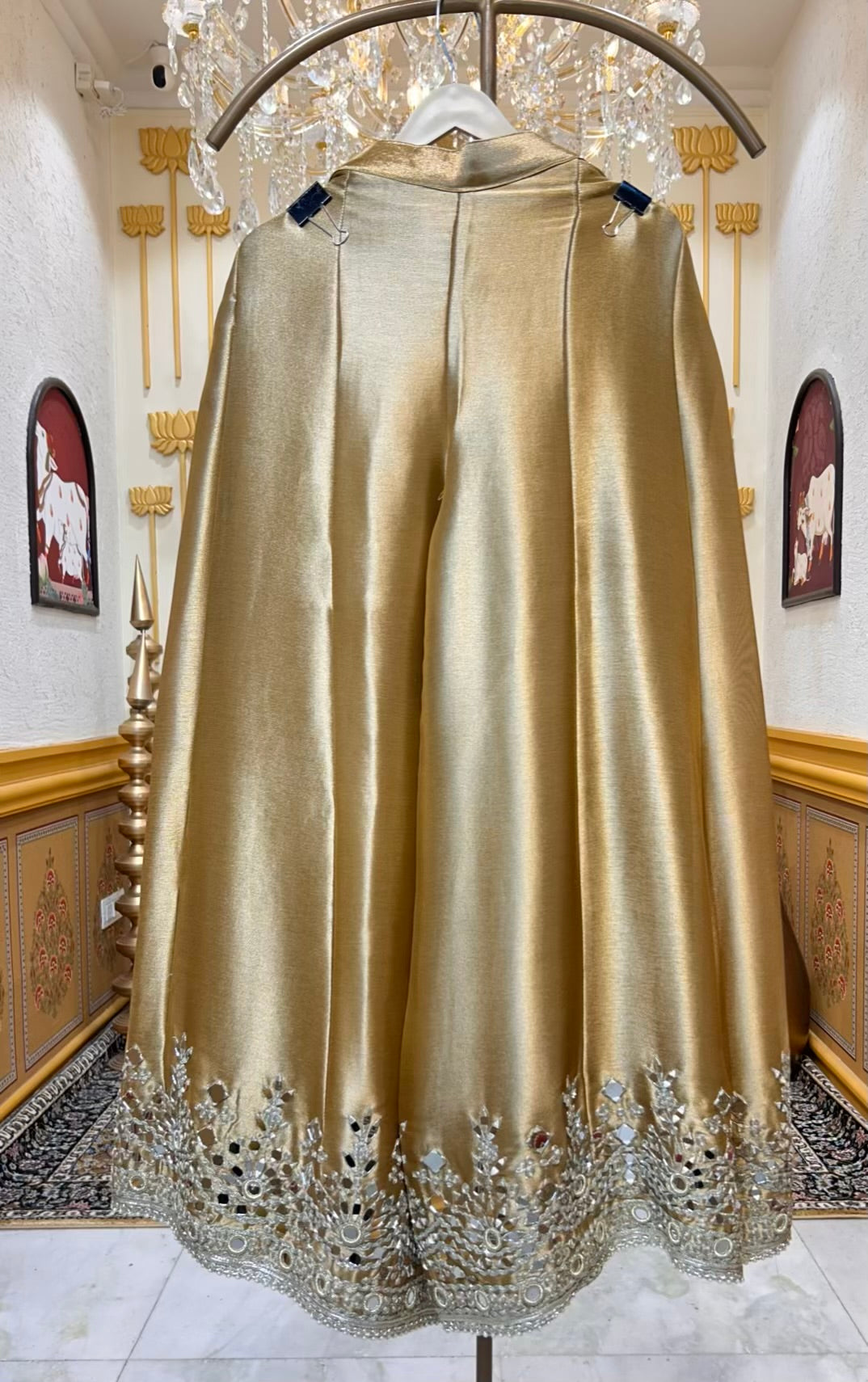 Afsara Aaina Gharara Luxe (Golden)