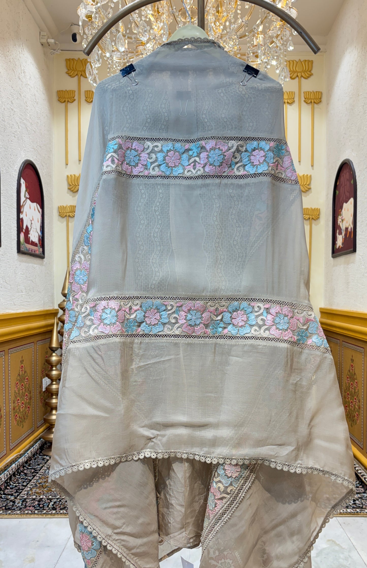 Noorbano Organza Lace Suit