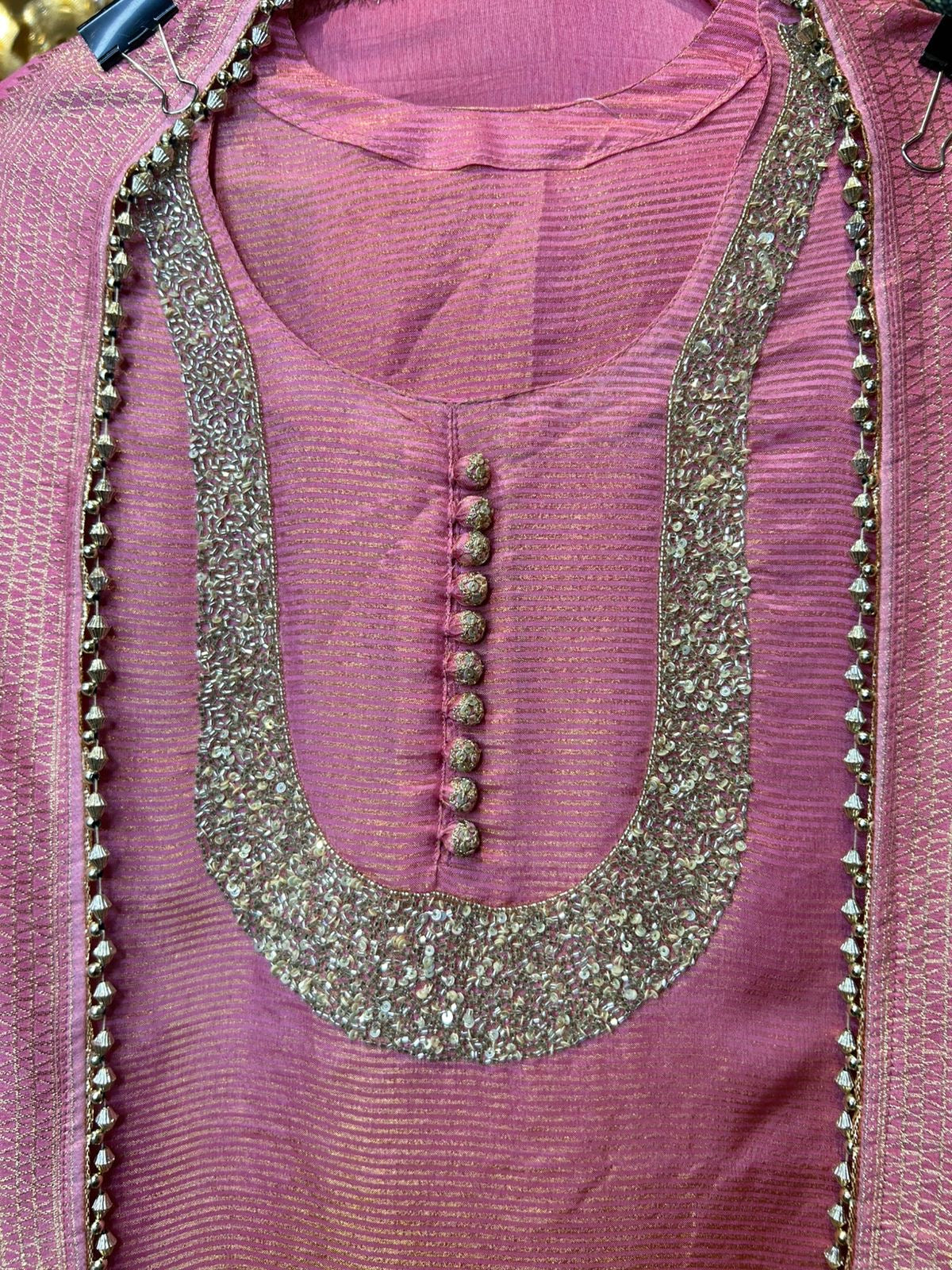 Zarice Organza Suit (Pink)