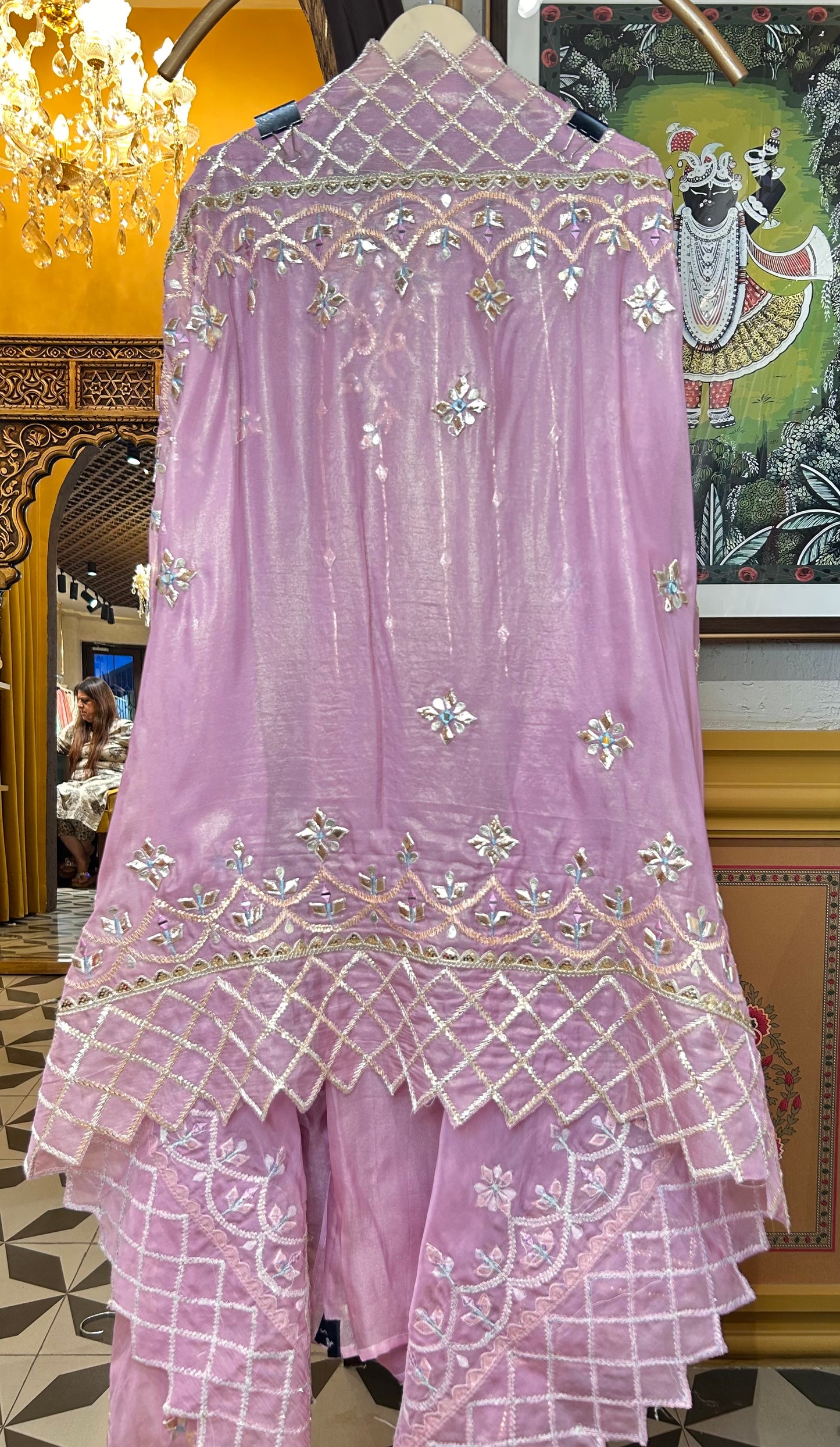 Nayra Mirror & Gotapatti Organza Suit