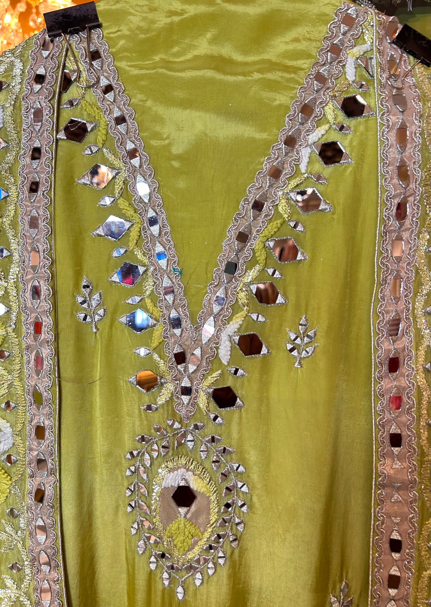 Aaina-e-Noor (Lemon Green)