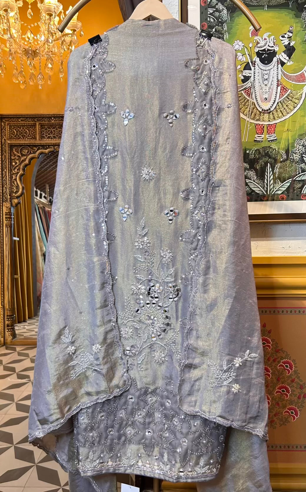 Zarqina Organza Suit (Blue)