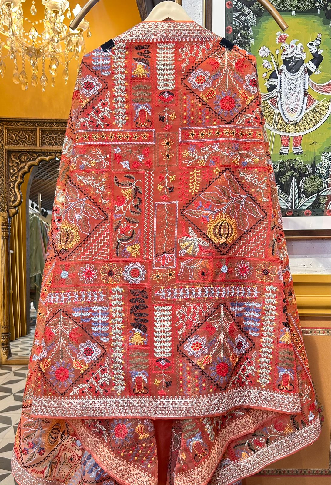 Zuranaya Organza Suit (Rust)