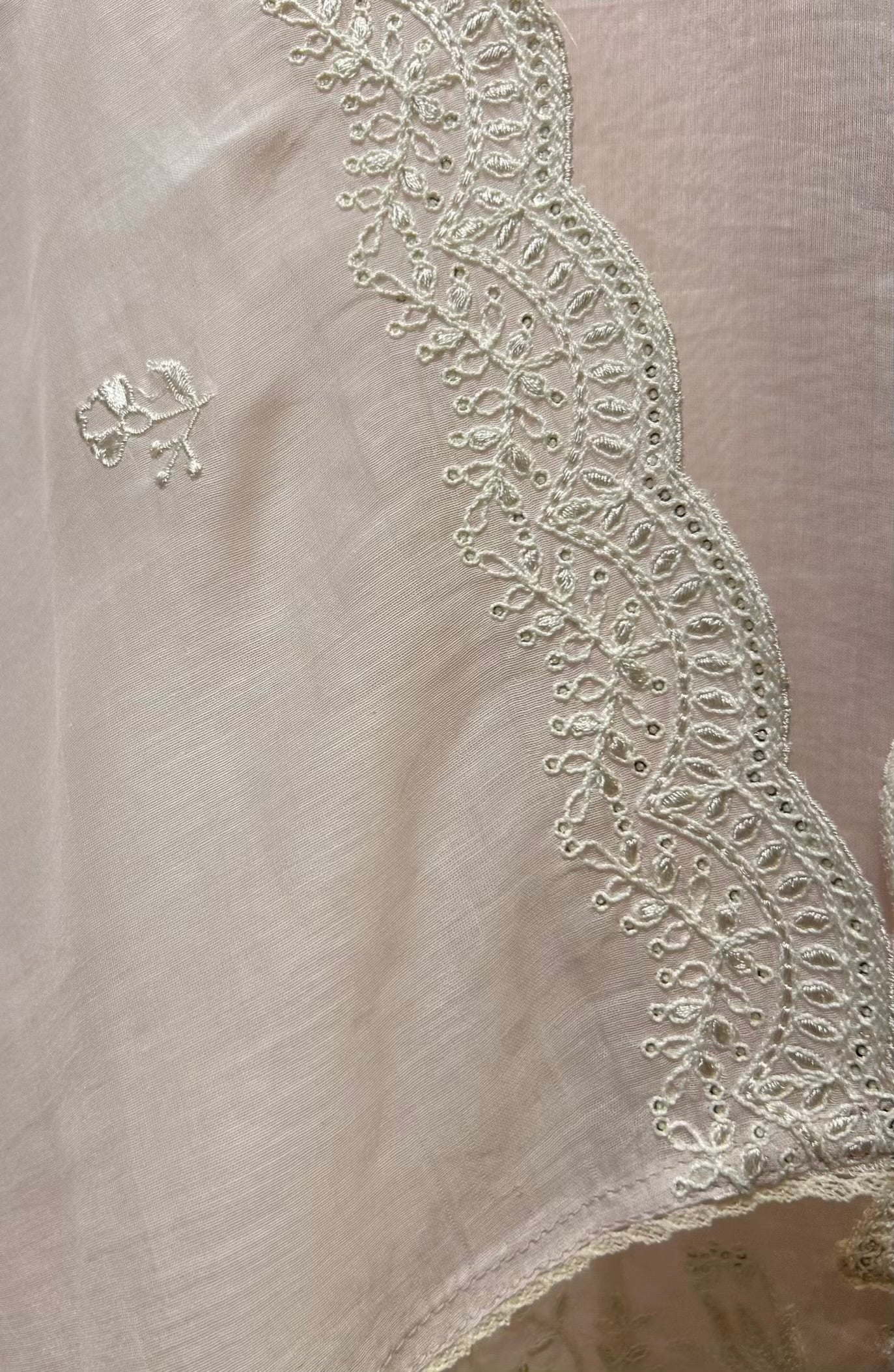 Ishara Mul Chanderi Suit (Light Pink)