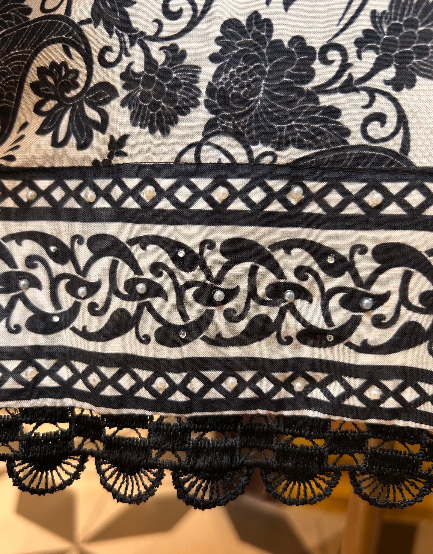 Amaira Muslin Handwork Suit (Black)