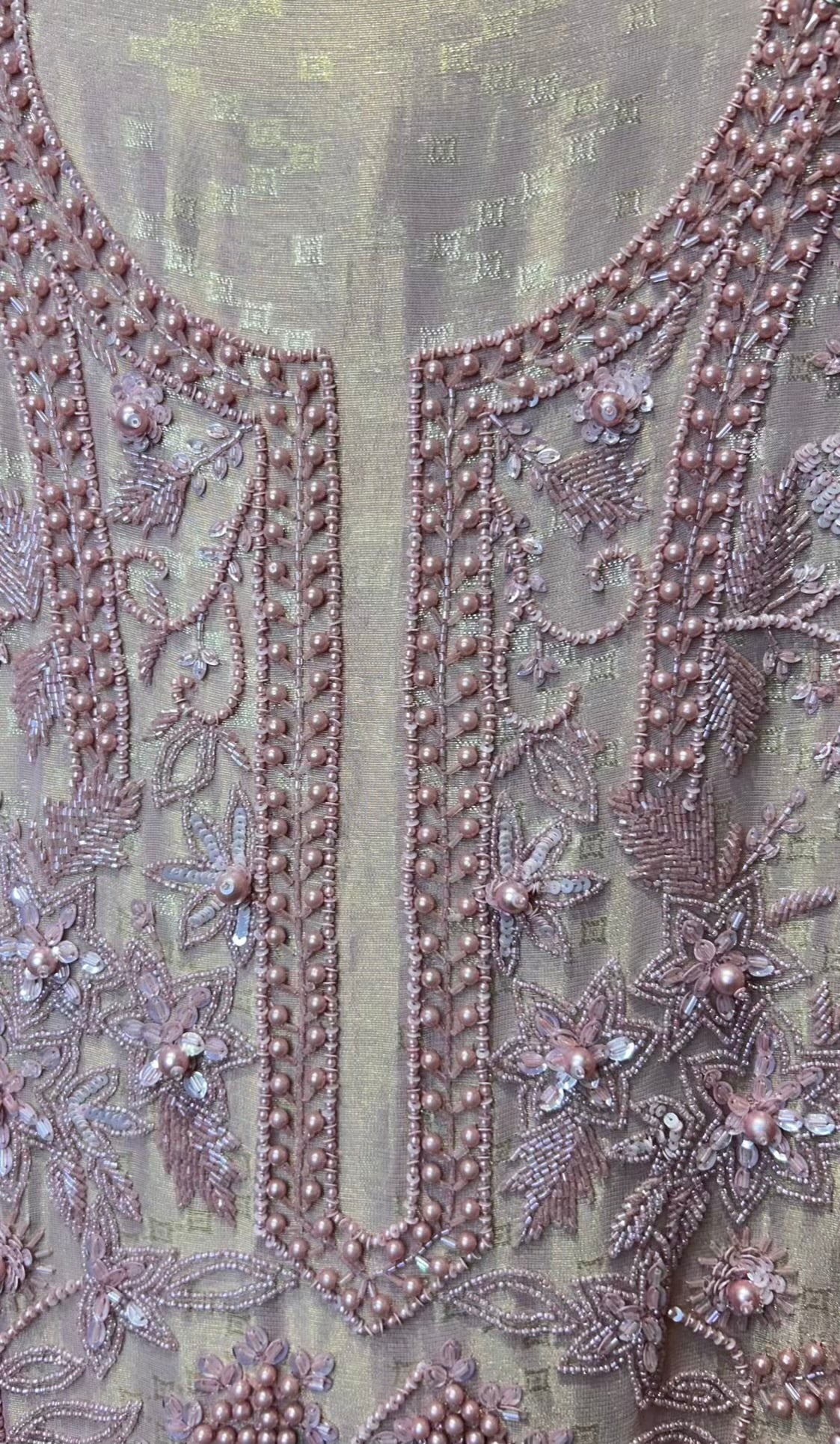 Rimzaan Organza Suit (Pink)