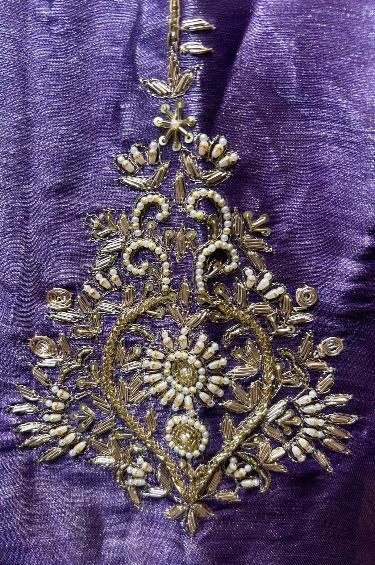 Zarqah Organza Suit (Purple)