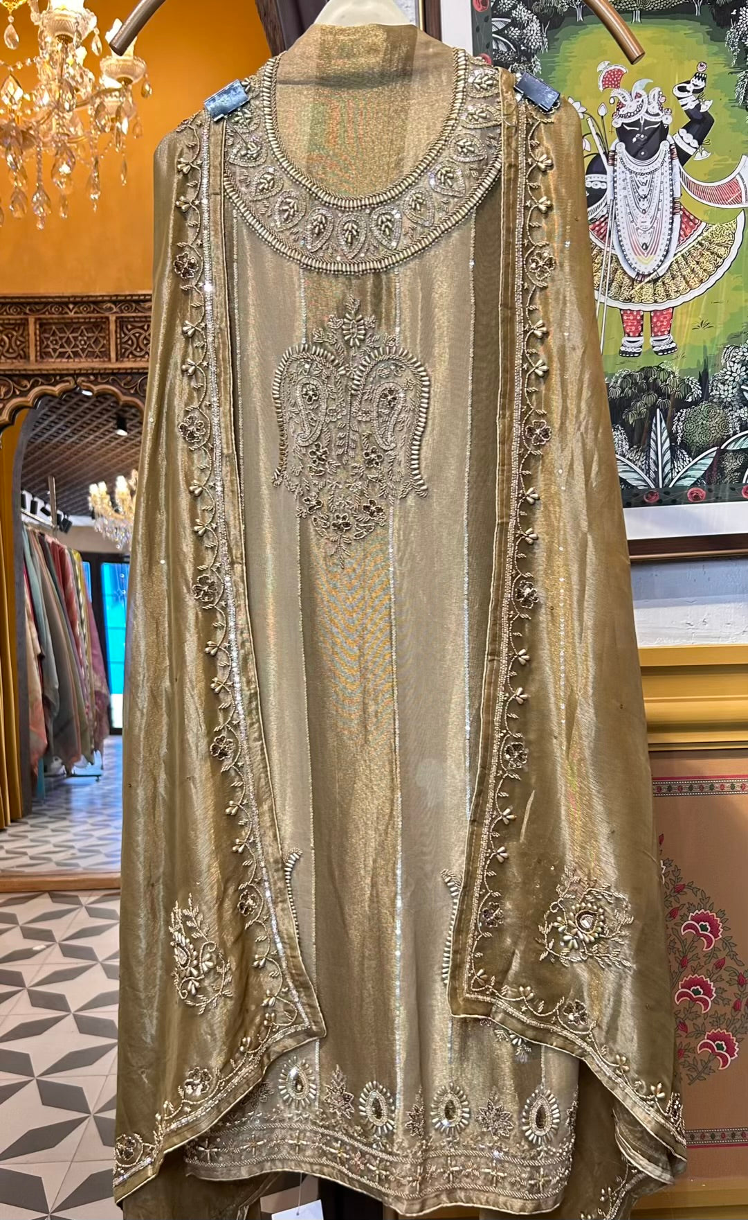 Serazia Organza Suit (Green)