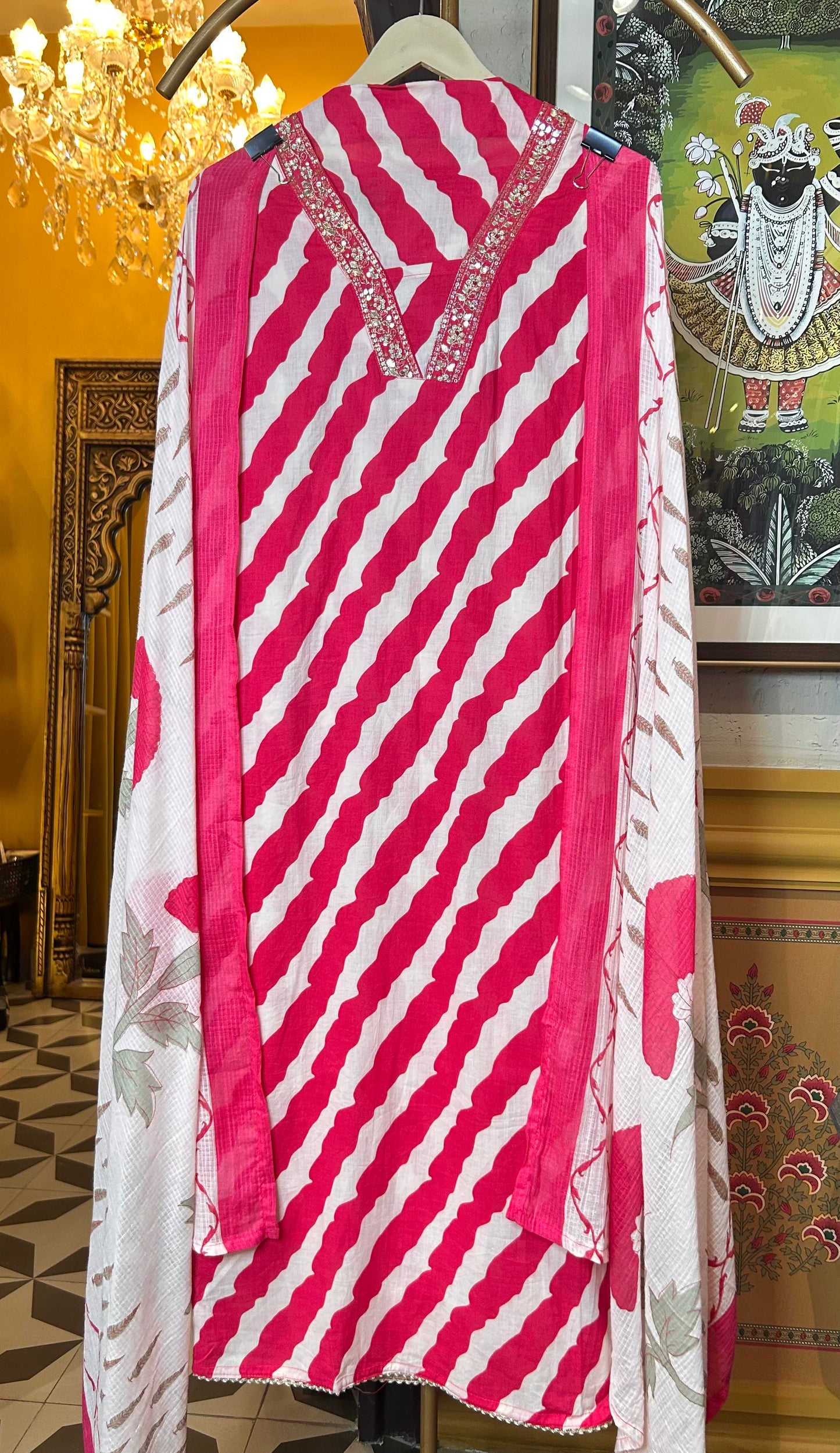 Pehra Cotton Suit (Pink)