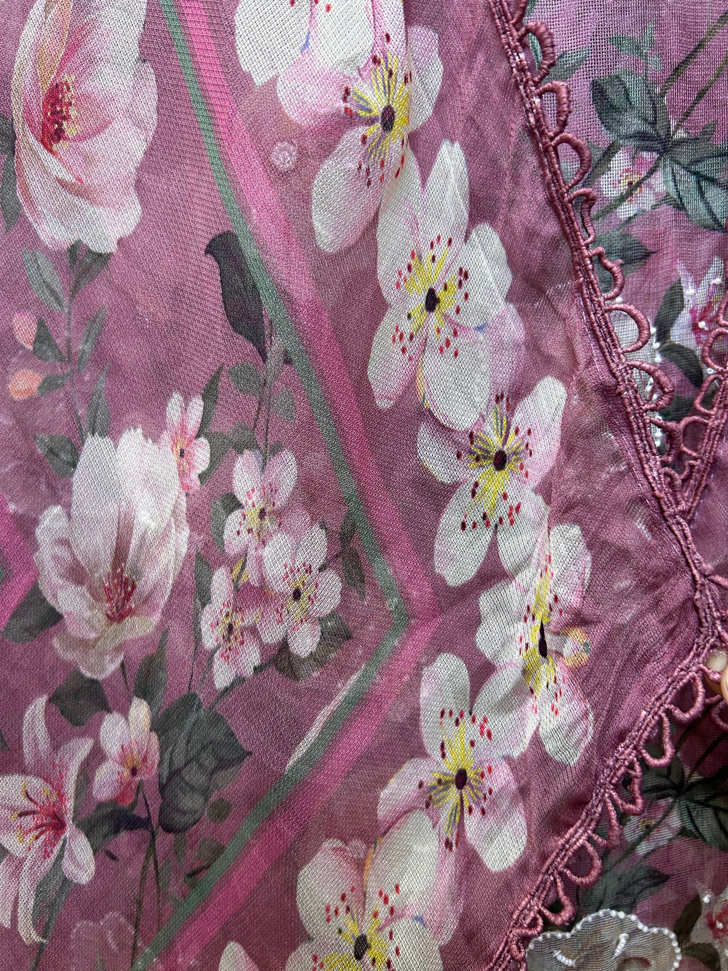 Zahira Organza Suit (Pink)