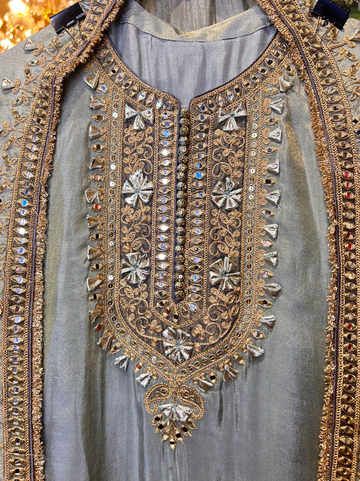 Zarqa Sharara Suit (Powder Blue)