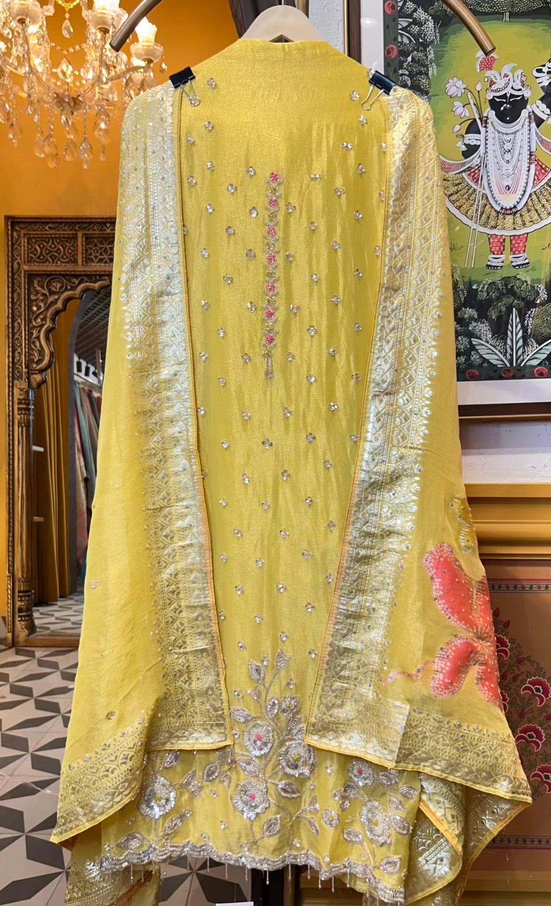 Zarmeira Organza Suit (Yellow) – Vastra Official