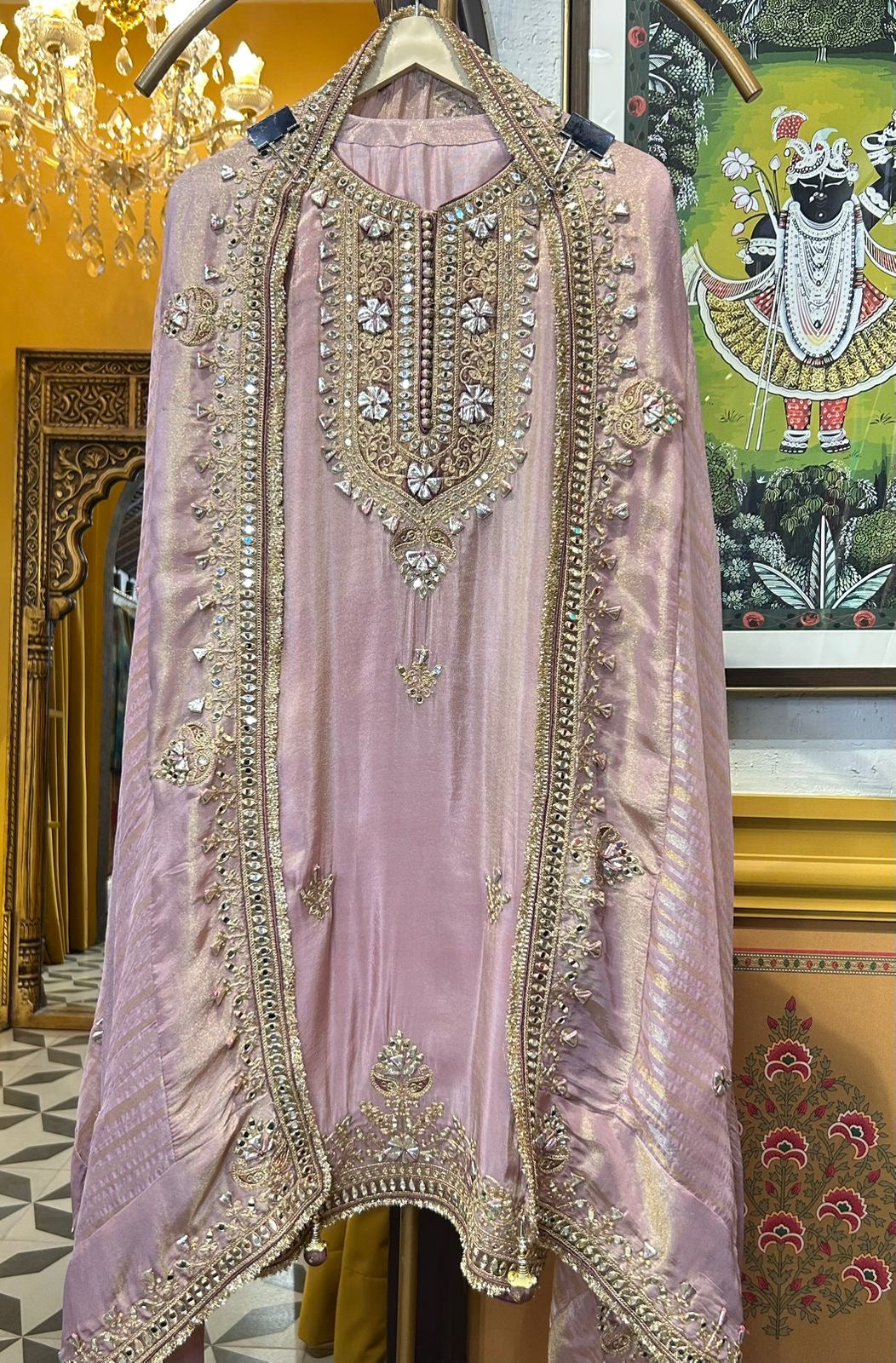 Zarqa Sharara Suit (Pink)