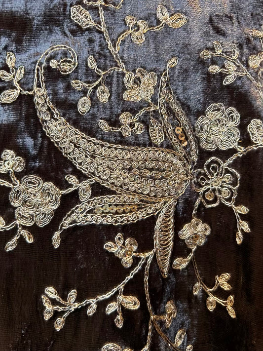 Noormira Velvet Suit (Silver Grey)