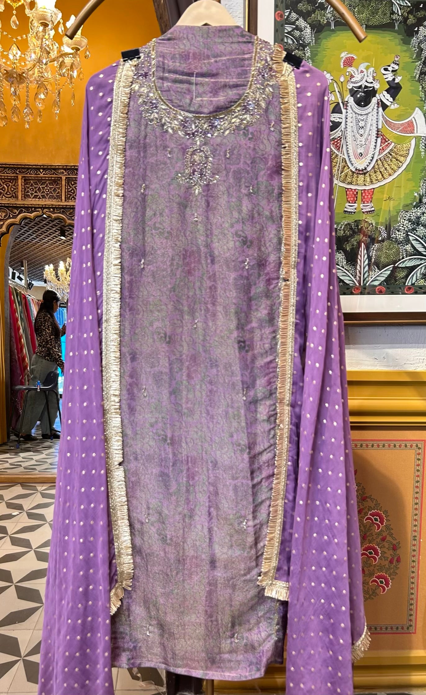 Falisha Organza Suit (Lavender)