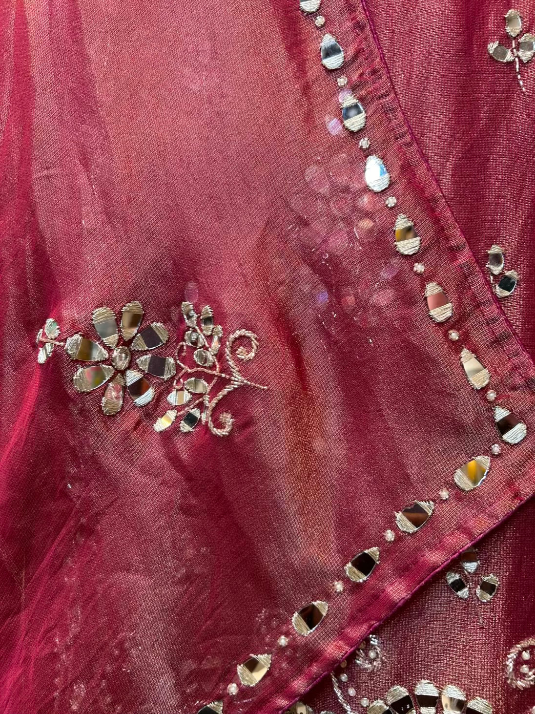 Sitaaron Ka Jaal Suit (Wine)